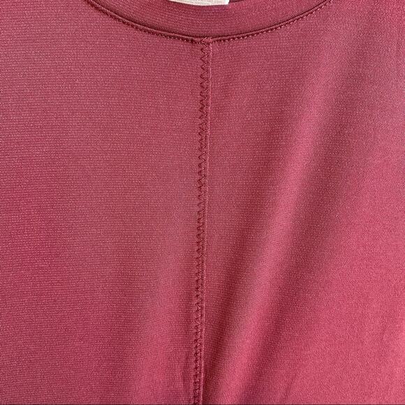 Fabletics Long Sleeve Scoop Neck Shirt XL Burgundy - Picture 4 of 10